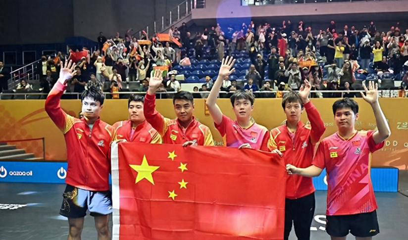 关于比利时乒乓球队轻取中国乒乓球队，王皓完成帽子戏法的信息